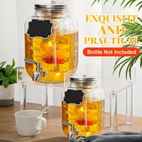 Support de distributeur de boissons double en acrylique, porte-seau à boissons pour les fêtes et les réunions de famille