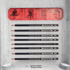 <span class=keywords><strong>Faber</strong></span> castello professionale abbozzo matita HB/2B/4B/6B/8B/10B/12B/14B legno PITT grafite con finitura opaca durezza 2B - Product Image 3