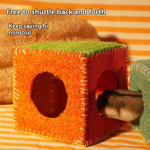 Zenidoo Natural Loofah Fish Chew <b>Toy</b> Poached Egg Style Eco-Friendly Non-Toxic <b>Interactive</b> Pet Enrichment for <b>Cats</b> Dogs - Product Image 3