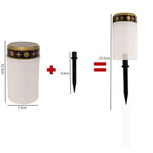 Bougies LED solaires extérieures étanches à détection pour <span class=keywords><strong>cimetière</strong></span> et tombes - Product Image 4