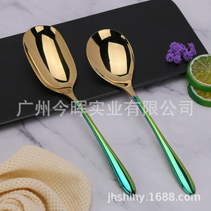 Shinyjh Stainless Steel Dessert Spoons 304 Mirror <b>Polished</b> Solid Color Household Creative Tableware - Product Image 3