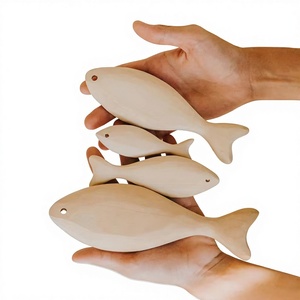 ปลาไม้ยังไม่เสร็จสำหรับงานเพ้นท์ ราคาถูกจากโรงงาน สไตล์มหาสมุทร สีปลอดภัย ปลาเพ้นท์สำเร็จรูป - Product Image 1