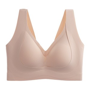 Push up sin costuras Pecho grande Sujetadores <span class=keywords><strong>de</strong></span> gran tamaño Estilos finos transpirables Evita <span class=keywords><strong>la</strong></span> flacidez Sujetador sin aros Sujetador gordo para mujer Copa extraíble - Product Image 5