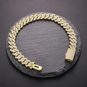 สร้อยข้อมือชุบทอง14K ใส่ได้ทั้งชายและหญิงทำจากทองเหลืองเพทายแฟชั่นยอดนิยมทันสมัยหรูหราชุบทอง - Product Image 4