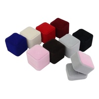 Boîte à alliances carrée pour fiançailles, mariage, bijoux, boîte personnalisée avec logo