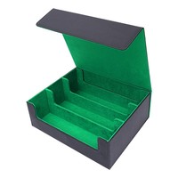 Boîte de rangement pour cartes à jouer, boîte de rangement pour cartes, boîte de rangement en cuir avec fermeture magnétique, boîte de rangement pour cartes TCG pour cartes Magic Commander