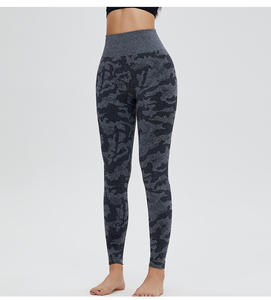 Ropa Deportiva con Logotipo Personalizado, Pantalones de Yoga de Cintura Alta, Ropa Deportiva, Mallas de Gimnasio, Leggings Deportivos Estampados sin Costuras para Mujer - Product Image 2