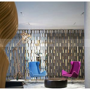 ANN5007 Modern Customized Washable Coated Stainless Steel Art <b>Decorative</b> <b>Screen</b> Partition Printed Room Divider Multi-Functional - Product Image 2