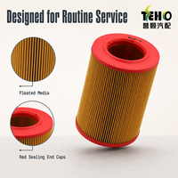 Filtre à air durable TENGHAO à longue durée de vie, élément cylindrique jaune pour la protection du moteur de moto par tous les temps TEHO