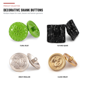 Boutons à tige en laiton et alliage de zinc avec logo gaufré écologique pour vestes, manteaux et uniformes - Product Image 2