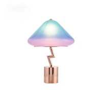 Lampe en forme de champignon, design artistique, lampe de table moderne en verre, lampe mignonne pour enfants JY6164