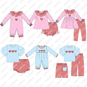 Vêtements smockés <span class=keywords><strong>de</strong></span> pâques pour enfants, <span class=keywords><strong>tenue</strong></span> festonnée pour bébé fille, motif lapin brodé, tenues pour tout-petit fille, 2023 - Product Image 6
