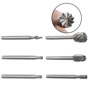 Ensemble de 6 fraises rotatives en carbure pour le fraisage, le perçage et la sculpture sur bois, fraises rotatives pour le travail du bois, couteau à sculpter OEM - Product Image 2