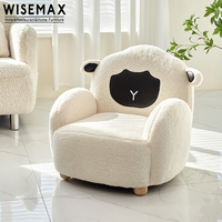 WISEMAX FURNITURE Fauteuil de relaxation pivotant en velours, design créatif et mignon, pour chambre d'enfant et coin lecture