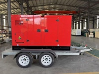 Générateur diesel 30 kVA 40 kVA 50 kVA 60 kVA 100 kVA 150 kVA 200 kVA 250 kVA avec groupe électrogène diesel silencieux mobile sur remorque Cummins
