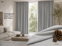 Tissu de rideau occultant de luxe à chevrons 528 GSM triple couche 95% thermique