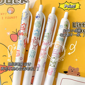 MOKA Großhandel Graffiti Farbe Neutral Stift Kunststoff 0,5mm ST Kopf Gel Stift Schnellt rocknend Schwarz Drücken Sie den Stift für Studenten - Product Image 3