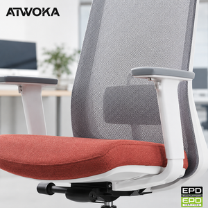 <span class=keywords><strong>Chaise</strong></span> <span class=keywords><strong>ergonomique</strong></span> en maille certifiée EPD ATWOKA - Siège <span class=keywords><strong>de</strong></span> travail écologique et durable pour les projets <span class=keywords><strong>de</strong></span> construction verte - Product Image 3