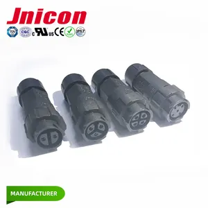 Jnicon 공장 야외 M16 2 3 4 핀 빠른 잠금 전원 전기 조인트 와이어 IP67 IP68 방수 커넥터