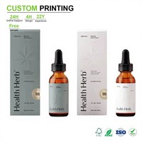Boîte en carton personnalisée imprimée, robuste et recyclable, échantillon gratuit pour l'emballage de flacons d'huiles végétales, de cosmétiques et de produits de soin de la peau