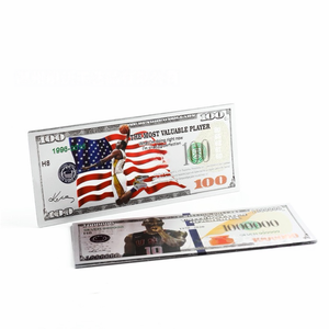 Moneda Conmemorativa de Cien Dólares de la Colección NBA Argent, con Grabado de Partido de Baloncesto, en Lámina de Oro y Material Metálico - Product Image 4