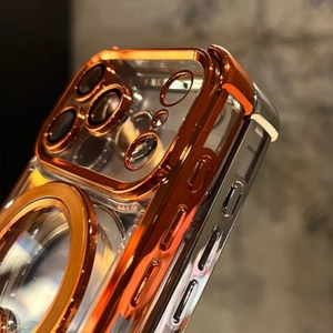 Senyork invisible holder transparent magnetic <b>charging</b> phone <b>case</b> for iPhone 11 promax 12 13 17Air four corner shockproof cover - Product Image 3