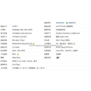 หน้าจอ LCD รุ่น AA084VB02 ขนาด 8.4 นิ้ว ความละเอียด 640*480 ของแท้ใหม่แกะกล่อง - Product Image 4