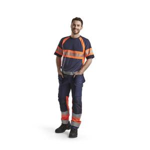 BLAKLADER - 333710518953XL <b>Hi</b>-<b>Vis</b> UV T-shirt Navy blue/<b>Orange</b> - EAN 7330509523179 <b>HI</b>-<b>VIS</b> WORKWEAR - Product Image 3