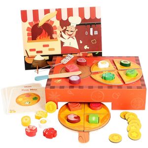 Juego de Tarjetas Educativas con Horno de Juguete, Juego de Imitación Montessori, Pizza de Madera para Niños de 3 Años en Adelante - Product Image 6
