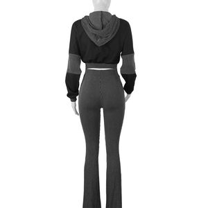 Wholesale Sports Wear for Women Yoga Suit Backless Long Sleeve Shirts and V-Cut Waist <strong>Butt</strong> <strong>Lift</strong> <strong>Leggings</strong> with Pockets - Product Image 2