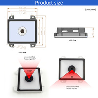 Módulo Escáner de Códigos de Barras PDF417 2D para Exteriores EMT8660B, Lector de Escaneo OCR MRZ USB TTL para Sistemas de Estacionamiento