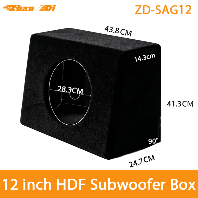 Factory Wholesale 12 Inch HDF Car Speaker Empty Cabinet Enclosure Bass Subwoofer Empty Box