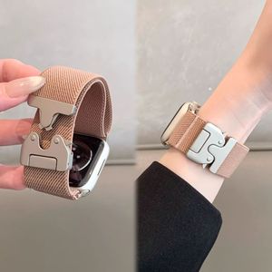 Correa Deportiva Suave para Reloj S10/S11, Correa de Nailon Trenzado con Hebilla de Metal Tipo Paracaídas para Apple Watch Ultra 3 2 - Product Image 4