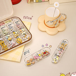 Organisateur de pilules hebdomadaire Rmier 3 fois par jour compartiment distributeur de pilules avec conteneur de médecine de voyage pour la vitamine - Product Image 2