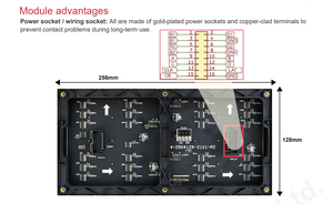 โมดูล LED ในร่ม P4 ขนาด 256x128 มม. โมดูลแผงวิดีโอ LED พร้อมจอแสดงผล LED ที่มีอัตราการรีเฟรชสูง 3840HZ - Product Image 3