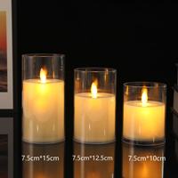 Tête de balle oscillante en plastique LED, électronique, lumineuse, blanc chaud, LED décorative, décoration de la maison, mariages, Halloween