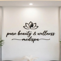Enseigne personnalisée découpée au laser avec logo, enseigne de magasin, enseigne de logo d'entreprise, enseigne en acrylique, décoration de réception, panneau de salon