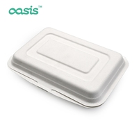 Contenitori Monouso in Bagassa Oasis Guangdong - Personalizzabili, Compostabili, Sicuri per Alimenti, Impermeabili e Resistenti al Grasso per Picnic