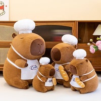 Peluche Capybara Chef Super Douce en Coton PP Rembourrée, Cadeau Populaire pour Anniversaires de Filles