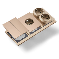 Interruptores y Enchufes de Pared WESA Ultrafinos con Botón Pulsador de 1/2/3 Vías, Enchufe Europeo de 1/2 Vía, Combinación Libre, Diseño Moderno de Lujo