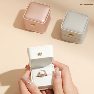 Hot selling new <b>jewelry</b> <b>box</b> leather custom logo high-end <b>jewelry</b> packaging pendant ring <b>box</b> <b>necklace</b> <b>jewelry</b> <b>box</b> - Product Image 5