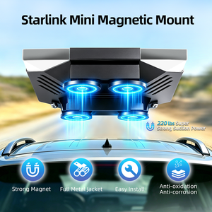 Ensemble de supports en acier inoxydable Starlink Mini, équipé de 4 ventouses magnétiques et de supports d'antenne, adapté aux toits de voitures - Product Image 6