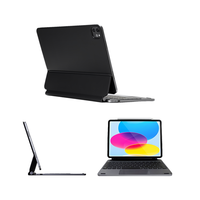 Étui clavier pour iPad avec clavier magnétique, étui de protection fin sans fil avec support multi-angles
