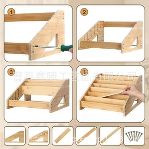 Wooden Display <b>Rack</b> 7 Tier Light <b>Weight</b> For Photos Cards Postcards Books Storage Organizer - Product Image 5