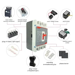 MNS-1000N 1000A Amps 4P 4 Poles Industry Electrical Fixed Air Switch MCCB C Curve AC800V 50KA Moulded Case Circuit Breaker