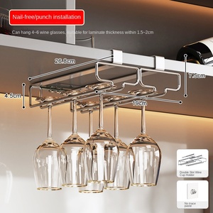 <span class=keywords><strong>Étagère</strong></span> <span class=keywords><strong>murale</strong></span> multifonctionnelle <span class=keywords><strong>en</strong></span> métal, style moderne et épuré, non pliable, à un seul niveau, <span class=keywords><strong>pour</strong></span> rangement inversé, idéale <span class=keywords><strong>pour</strong></span> verres à vin de <span class=keywords><strong>cuisine</strong></span> - Product Image 6