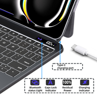 Clavier Magic Keyboard en cuir PU texturé aspect alliage ABS pour iPad Air/Pro 11/10.9/11/12.9'' - Nouveau