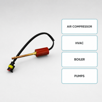 Pressostat à tube droit en laiton de 6 mm, Pression de coupure : 425 Psi, Pression de prise en charge : 300 Psi, Compatible AC/DC, Longueur du tube en laiton personnalisable