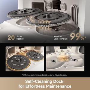 สำหรับหุ่นยนต์ดูดฝุ่นและถูพื้น Dreame L40S ULTRA แรงดูด 19,000Pa ระบบถ่ายขยะอัตโนมัติ ระบบทำความสะอาดตัวเอง พร้อมไม้ถูพื้นแบบยืดหดได้ และแปรงข้าง - Product Image 6