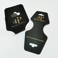 Maßgefertigte Goldfolie Schmuckkarten-Etiketten mit Logodruck, Schwarze Karton-Ohrringkarten-Halter